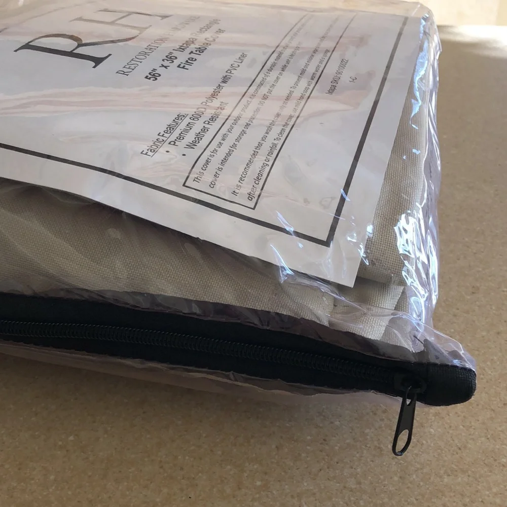 NWT Restoration Hardware Ixtapa outdoor rectangular fire table cover